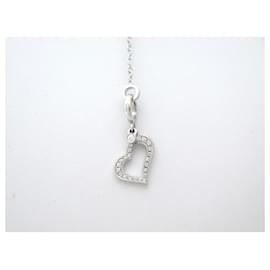 Piaget-PIAGET LIMELIGHT HEART G PENDANT NECKLACE30J0006 IN WHITE GOLD & DIAMONDS 0.29ct-Silvery