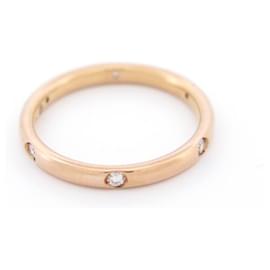 Pomellato-NEW POMELLATO LUCCIOLE ALLIANCE YELLOW GOLD RING 6 diamants 0.13CT T56 RING-Golden