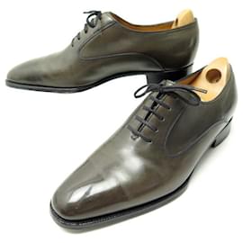 John Lobb-CHAUSSURES JOHN LOBB 2004 DERBY 7.5E 41.5 EN CUIR KAKI LEATHER SHOES-Kaki