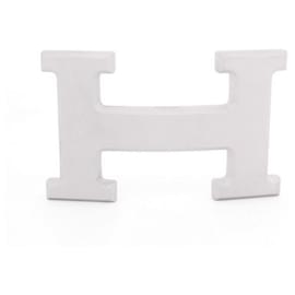 Hermès-NEW HERMES H BELT BUCKLE FOR LINK 32 MM GRAY PVD STEEL NEW BELT BUCKLE-Grey