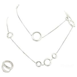 CONJUNTO CHRISTOFLE COLAR COLAR ANEL IDOLE T51 ANÉIS DE PRATA Prata