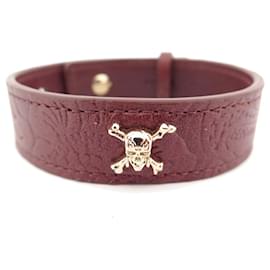 St Dupont-NEW ST DUPONT DISNEY PIRATES OF THE CARIBBEAN BRACELET 180101PC LEATHER BANGLE-Brown