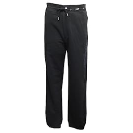 Givenchy-NEUF PANTALON JOGGING GIVENCHY LOGO TRACK BM50AP30AF TM EN COTON NOIR PANTS-Noir