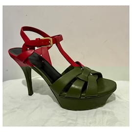 Saint Laurent-Red Saint Laurent Tribute Sandal-Red