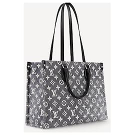 Louis Vuitton-Bolsa tote LV OnTheGo MM jeans-Cinza