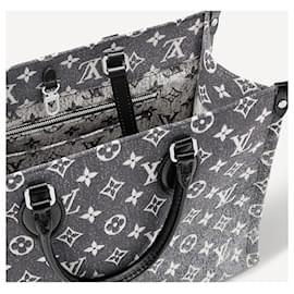 Louis Vuitton-Bolsa tote LV OnTheGo MM jeans-Cinza