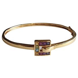 Guy Laroche BRACCIALE D'ORO 750/000 e pietre preziose Multicolore D'oro