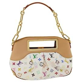 Louis Vuitton-LOUIS VUITTON Multicolor Chain Judy PM Shoulder Bag White M40257 LV Auth cl213-White