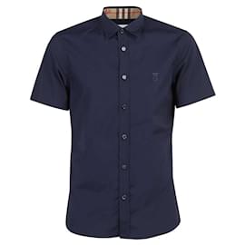 Burberry-Chemise Burberry TB avec broderie-Bleu