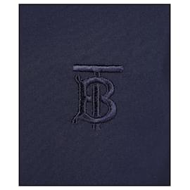 Burberry-Burberry Camicia TB con ricamo-Blu