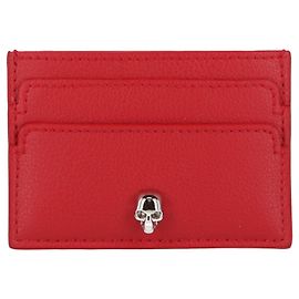 Alexander McQueen Kartenetui aus Leder Rot