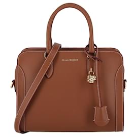 Alexander Mcqueen-Alexander McQueen Mini Padlock Handbag-Brown
