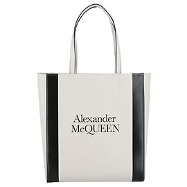 Bolsa de Compras com Logotipo Assinatura Alexander McQueen Multicor