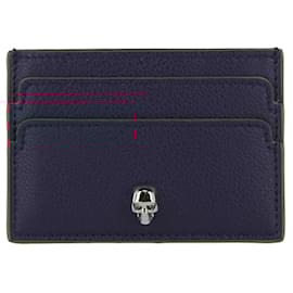 Alexander Mcqueen-Alexander McQueen Leather Card Holder-Blue