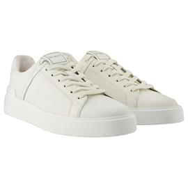 Balmain-B Court Sneakers - Balmain - White - Leather-White