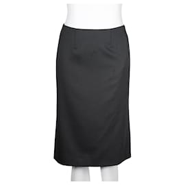 Céline-Dark Charcoal Knee-length Skirt-Grey