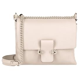 Alexander Mcqueen-Alexander McQueen Jewelled Leather Satchel-White