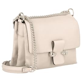 Alexander Mcqueen-Alexander McQueen Jewelled Leather Satchel-White