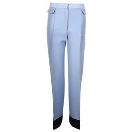 Céline Blaue Hose mit weitem Bein Blau