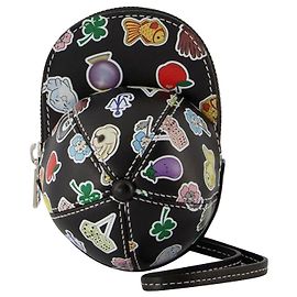 JW Anderson Bolsa Nano Cap Hobo - J.W. Anderson - Preto - Couro Preto