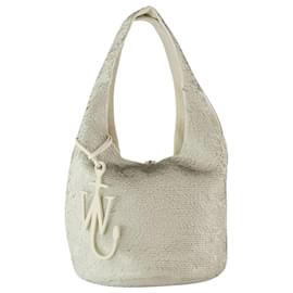 JW Anderson-Mini Sequin Tote Bag - J.W. Anderson - White - Leather-White