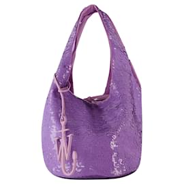 JW Anderson-Mini Sequin Tote Bag - J.W. Anderson -  Lilac - Leather-Purple