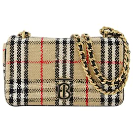 Burberry-Bolso Hobo Ll Sm Lola C Bch - Burberry - Beige - Algodón-Castaño,Beige