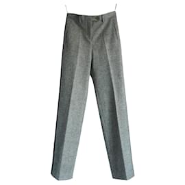 Chanel-CHANEL Gray wool trousers very good condition T34-Grey