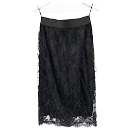 Dolce & Gabbana-Dolce&Gabbana guipure skirt-Black