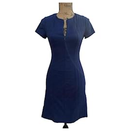 Diane Von Furstenberg-DvF Kaelyn shift dress in deep saphire-Navy blue,Dark blue