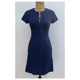 Diane Von Furstenberg-DvF Kaelyn shift dress in deep saphire-Navy blue,Dark blue