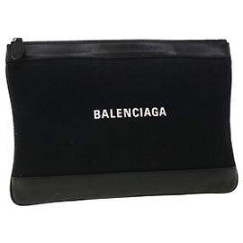 BALENCIAGA Pochette Toile Noir 568024 auth 33118 Noir