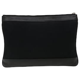 Balenciaga-BALENCIAGA Clutch Bag Canvas Black 568024 auth 33118-Black