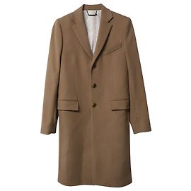 Cappotto Givenchy Slim Fit in Lana Cammello e Cashmere Giallo Cammello