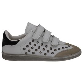 Isabel Marant Sneakers Bryce con occhielli e borchie in pelle bianca Bianco