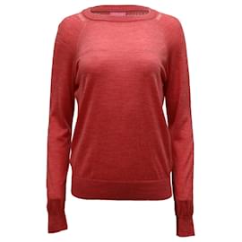 Zadig & Voltaire-Zadig & Voltaire Knitted Crewneck Sweater in Red Merino Wool -Red