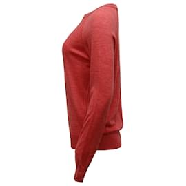 Zadig & Voltaire-Jersey de punto de lana merina roja con cuello redondo de Zadig & Voltaire-Roja