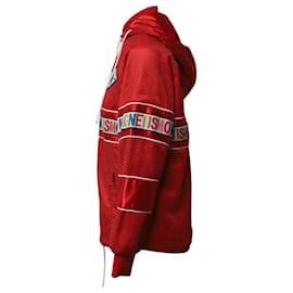Gucci-Gucci Magnetismo Stripe Jacket in Red Polyester-Red