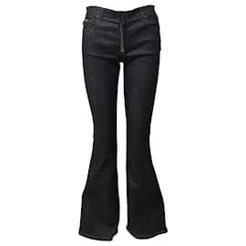 Tom Ford-Tom Ford Denim Zip Front Flare Jeans in Grey Cotton-Grey