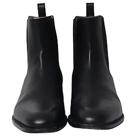 Manolo Blahnik-Manolo Blahnik Delsa Chelsea Boots in Black Leather-Black