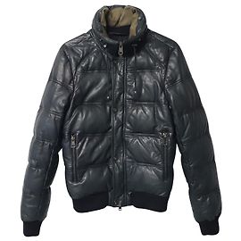Valentino Garavani Down Filled Jacket In Black Leather Black