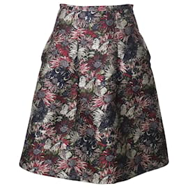 Max Mara-Max Mara Jacquard A-line Skirt in Multicolor Polyester-Multiple colors