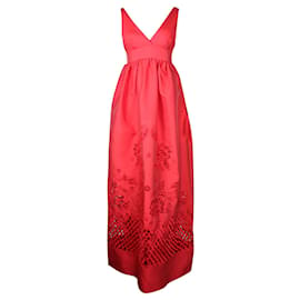 Temperley London-Red Halter Neck Long Dress -Red