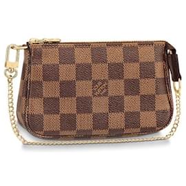 Louis Vuitton-LV mini pochette damier ebano nuovo-Marrone