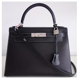 Hermès-Hermes Kelly bag one point on 2-Black