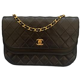 Chanel-CHANEL Handbags Timeless/Classique  Leather-Blue