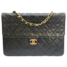 Chanel-CHANEL Handbags Timeless/Classique  Leather-Black