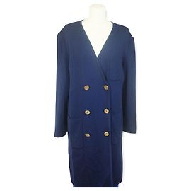 SAINT LAURENT Strick XL Wolle Blau