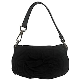 Mini bolso Yves Saint Laurent Fleur Colección Nadja Negro Gamuza Negro