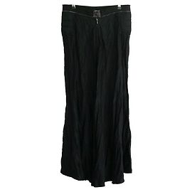 Jean Paul Gaultier-Weinlese 1990s Crinkle-Maxirock Schwarz